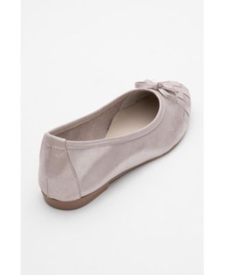 Forever and Always Shoes Women's Nopos Leather Cap Toe Ballet Flat