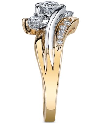 Diamond Engagement Ring (5/8 ct. t.w.) in 14k Gold and White Gold