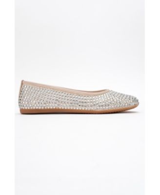 Runway Mesh Embellished Ballet Flat
