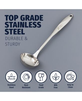Stainless Steel Durable 13-Inch Soup Ladle with Ergonomic Handle