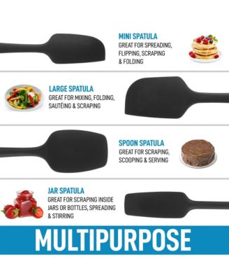 Heat Resistant Non-Stick 4-Piece Silicone Spatula Set for Cooking