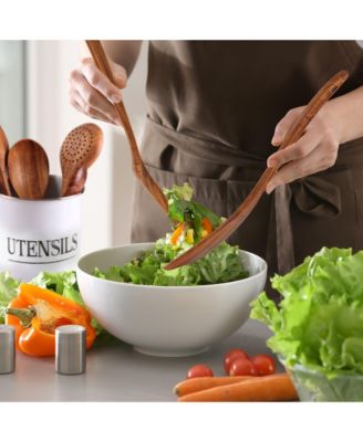 6-Piece Durable Wooden Cooking Spoons Set with Comfort Grip