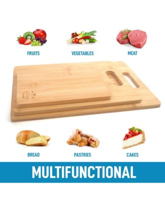 Premium 3-Piece Bamboo Wooden Cutting Boards For Cooking & Serving