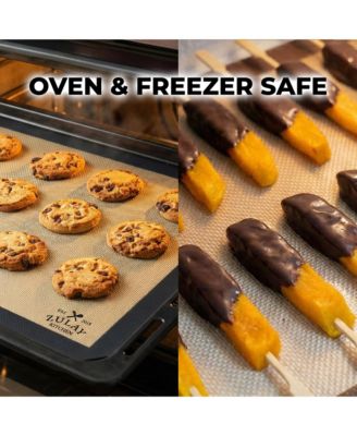 2-Pack Heat-Resistant Reusable Non-Stick Silicone Baking Sheets