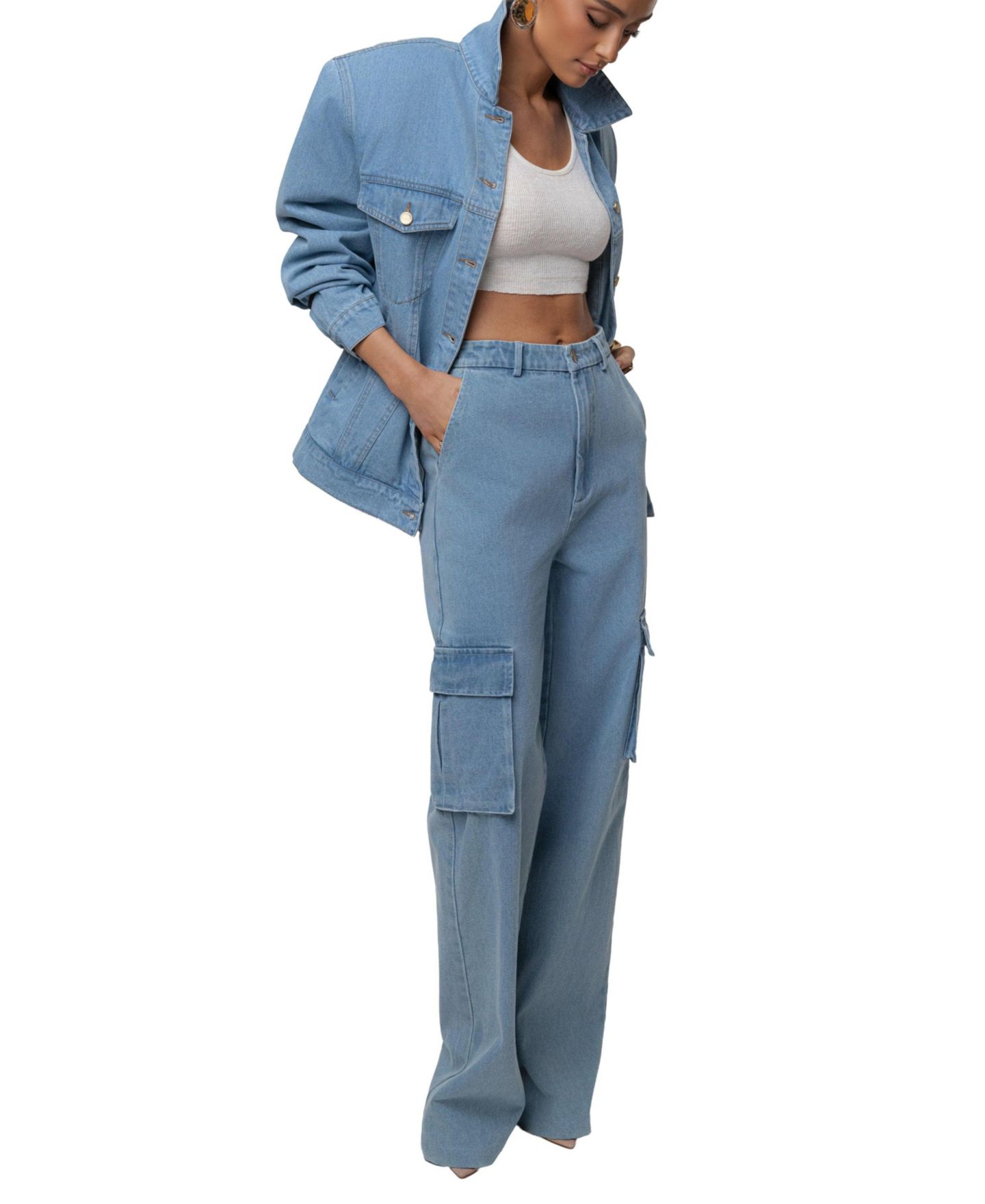 Женская куртка JLUXLABEL Next Phase, цвет: Джинсовый — фото 7