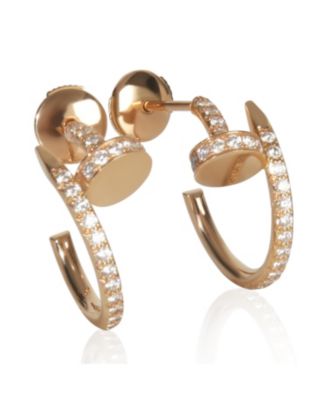 Rose Gold Diamond Small Model Juste Un Clou Earrings