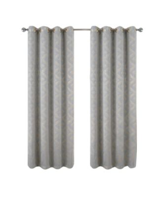 Heathrow Halo Foil Blackout Polyester Window Curtain Grommet Panel