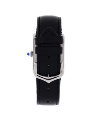 Must de Cartier Tank Quartz Watch in Stainless Steel and Leather 25mm