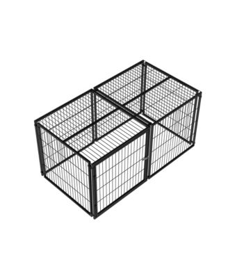 63.7" Large Dog Cage Kennel for Medium Dogs Puppy Playpen with Top, Indoor Pet Enclosure