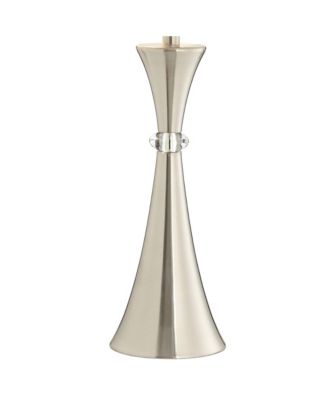 Rachel Art Deco Style Table Lamps 28" Tall Set of 2 Column Metal with Table Top Dimmers Drum for Bedroom Living Room Bedside