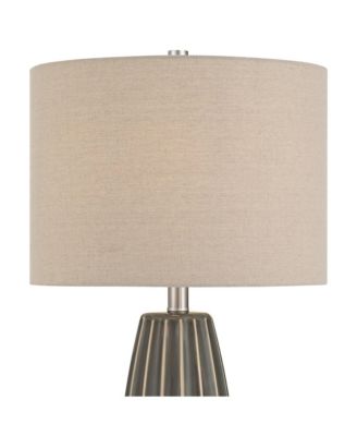 Olsen High  Stripe Ceramic Table Lamp with Dimmer