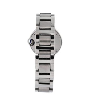 Ballon Bleu de Cartier Quartz Watch in Stainless Steel with Diamond Markers 28mm
