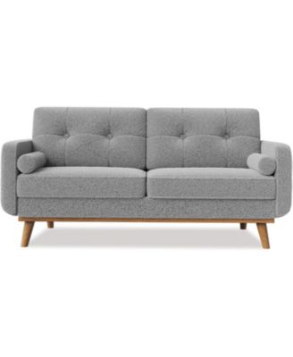 65" Loveseat Sofa, Boucle Upholstered 2-Seater Couch with Deep Seat for Small Spaces
