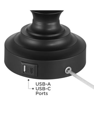 Theo 27 1/4" High Metal Column Table Lamp with Dimmer