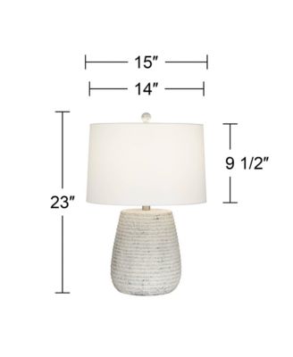 23" High Small Mid Century Modern Accent Table Lamp Handcrafted Sandstone Finish Ceramic Living Room Colors May Vary
