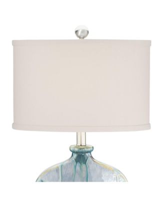 Coastal Table Lamps 25" High Set of 2 Ceramic  Drip  Shade for Living Room Family Bedroom Home (Colors may vary)