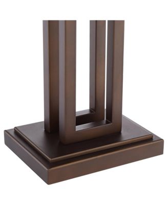 Gossard 30" Tall Large Industrial End Table Lamps Set of 2 Pull Chain Bronze Finish Metal Living Room