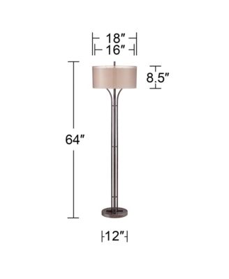Tristan Tall Industrial Rustic Floor Lamp with Smart Socket