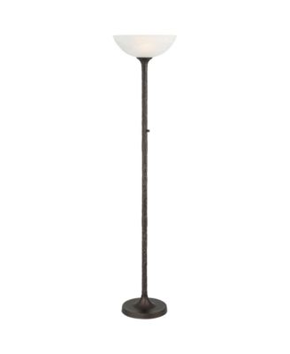 Tucson 71 1/4"H Hammered Bronze Alabaster Glass Torchiere Floor Lamp