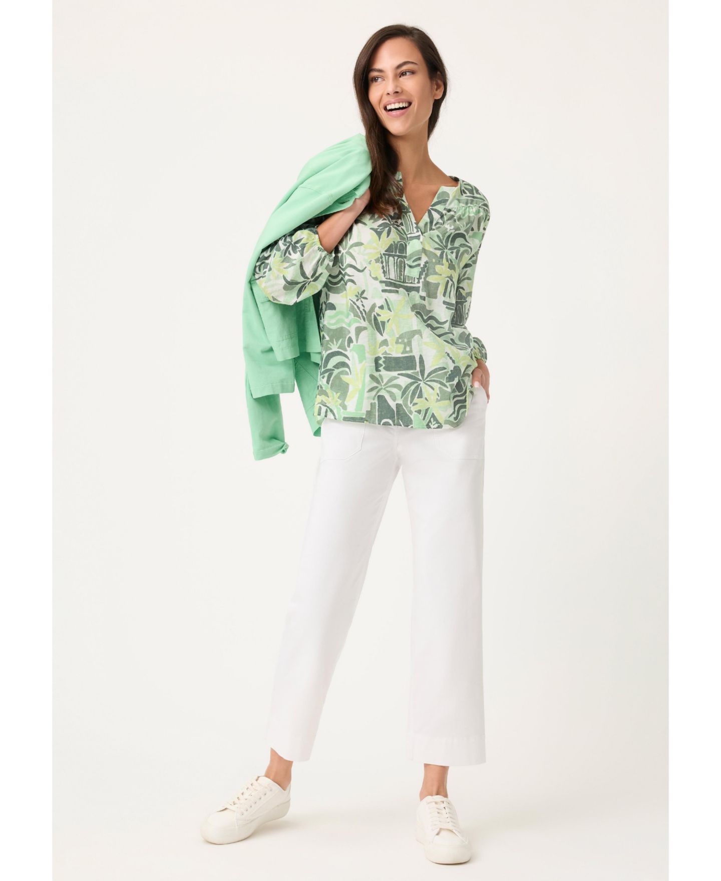 Женская блузка Olsen Safari Print Tunic Blouse — фото 6