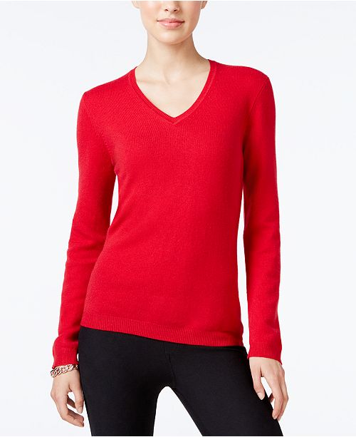 Charter Club Cashmere VNeck Sweater, Created for Macy's Sweaters