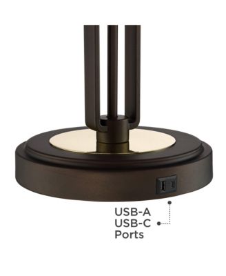 Javier 24 1/2" High Mid Century Modern Table Lamps Set of 2 with USB Port