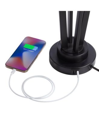 Picket 28" Tall Industrial Table Lamps Set of 2 USB Port