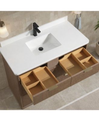 Aria 48" Bathroom Vanity Smoked Oak