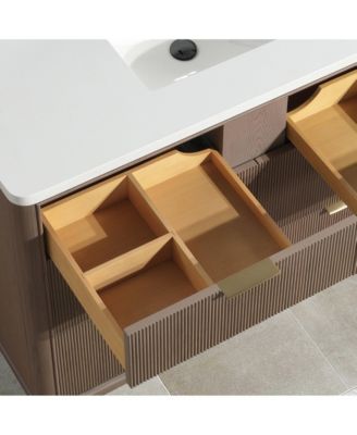 Aria 48" Bathroom Vanity Smoked Oak