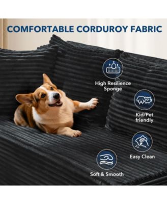 106" Modular Sectional Sofa with Chaise, 3-Seat Cloud Couch with Memory Foam