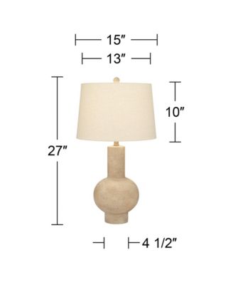 Sandstone Gourd 27" Tall Farmhouse Rustic Modern Table Lamp Bro Living Room Bedroom Bedside