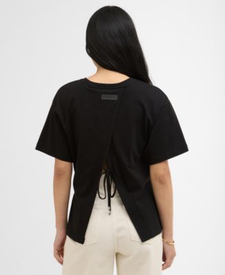 Women's Liza Pleated Waist Crewneck T-Shirt