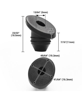 60PCS Cable Railing Rubber Grommets 30 Degree Sleeves for 1/8" to 3/16"