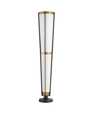 Vista Mid Century Modern 68" Tall Torchiere Floor Lamp Smart Socket Gunmetal  Brass Cone Shade for Living Room