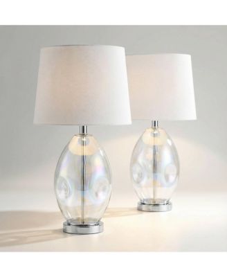Daniella 24 3/4" High Clear Iridescent Glass Table Lamp Set of 2
