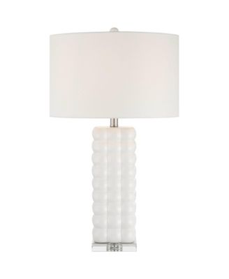 Norma 28" High Textured Bubble Ceramic Table Lamp with Dimmer