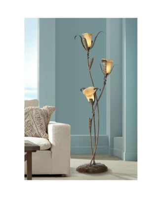 Intertwined Lilies Rustic Farmhouse 68 1/4" Tall Floor Lamp Smart Socket