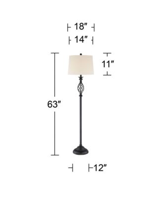 Annie Traditional 63" Tall Standing Floor Lamps Set of 2 Lights