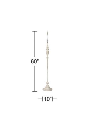 Vintage Chic Floor Lamp 60" Tall Antique Tropic Flower Drum Shade for Living Room Reading Bedroom Office