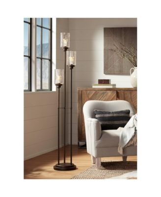 Modern Industrial Tree Floor Lamp with USB Port 66" Tall