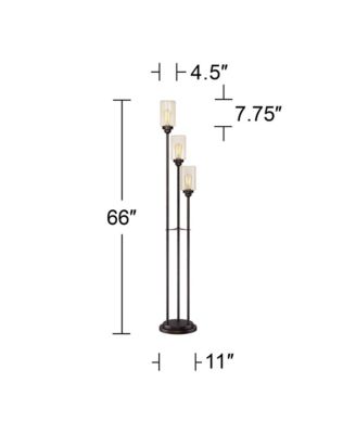 Modern Industrial Tree Floor Lamp with USB Port 66" Tall