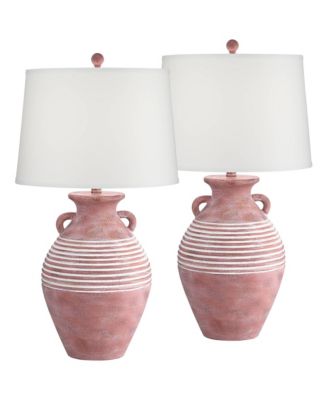 Sierra 30" Tall Jug Large Southwest Farmhouse Rustic End Table Lamps Set of 2