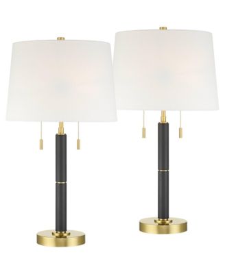Rawdon 27" High Brass Light Pull-Chain Table Lamp Set of 2
