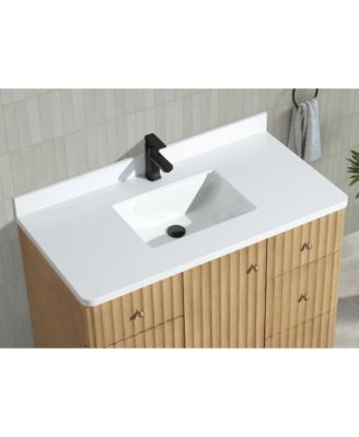 La Jolla 42" Bathroom Vanity Washed Oak