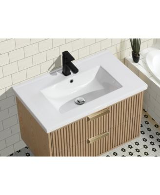 Diego 30" Floating Bathroom Vanity Oak