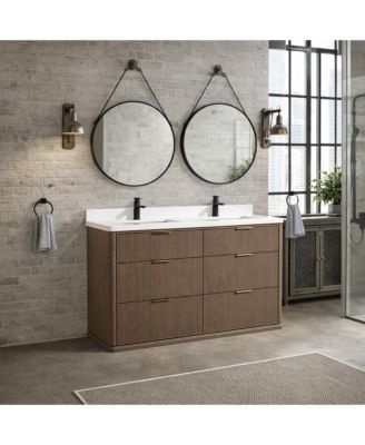 Aria 55" Bathroom Vanity Smoked Oak