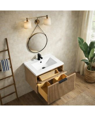 Diego 24" Floating Bathroom Vanity Weathered Fir