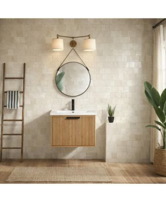 Diego 24" Floating Bathroom Vanity Weathered Fir