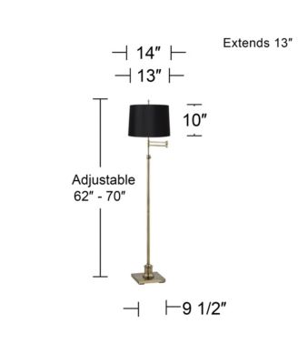 Modern Swing Arm Floor Lamp Adjustable Height 70" Tall