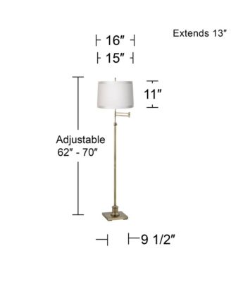 Swing Arm Floor Lamp Adjustable Height 70" Tall